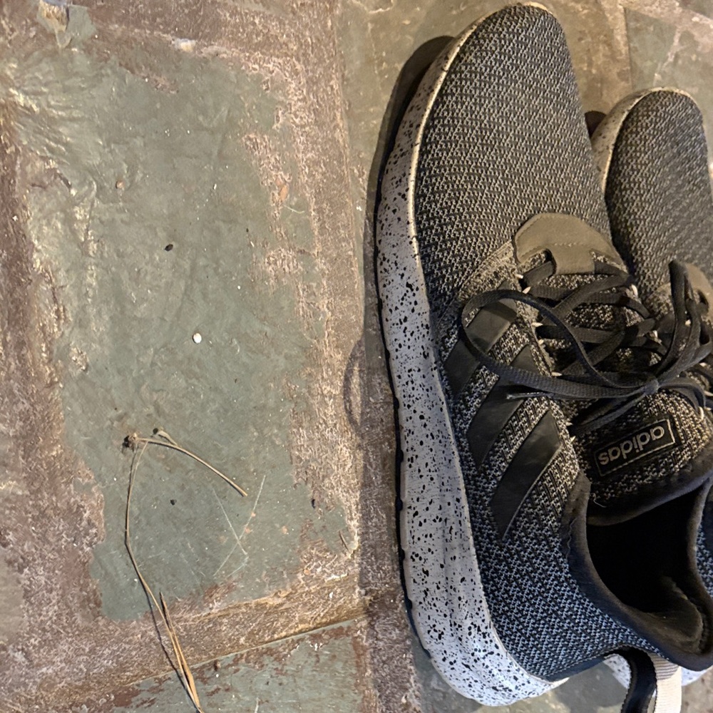 Adidas Men's Black and gray Speckled Sneakers
